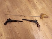 Komplet szpada i repliki pistoletów