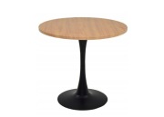 Stół okrągły 80 cm + 3x Fotel Klubowy Pub Salon Klub Dom brąz 