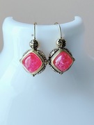 Kolczyki vintage retro w kolorze starego złota 