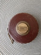 Taśma PZO miara zwijana 30M skórzana PRL lata 70-te BDB