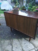 PRL Komoda malowana na wysoki połysk, drewniana 