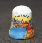 Naparstek Kolekcjonerski porcelanowy Włochy - Florentina Firenze