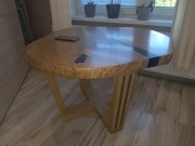 Stolik kawowy dębowy, stół z plastra dębu