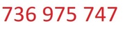 Złoty numer Łatwy numer 736 975 747
