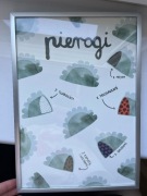 PIEROGI Obraz dekoracja plakat w ramce A4 Love Poland Design