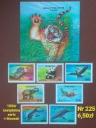Znaczki fauna:225: zwierzęta, ryby, ptaki- Tanzania 1994r **