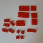 Lego Plate Płytki czerwone (16 sztuk)