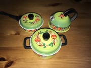 Garnki dla lalki zabawka stara