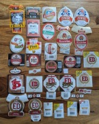 etykiety stare od piwa Gulczas, EB, Kasztelan i inne  - zestaw 24 szt.