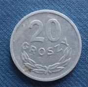 Moneta 20 groszy 1972 Al 