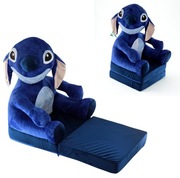 Fotelik pluszowy leżanka Stith niebieski Sticz materac prezent święta