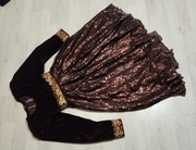 strój dama dworu wampirka czarownica diablica halloween 1276