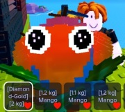 Plants vs Brairot Mango Random size 1kg-3kg 3x