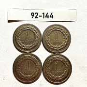 Moneta 1 zł  1992 rok ZESTAW 92-144 = 4 szt. 