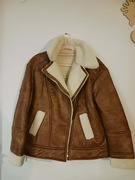 Kurtka ZIMOWA skóra owcza, wełna rozmiar L 