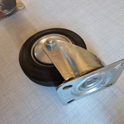 Kółka przemysłowe skrętne 125mm , i fi- 100mm Czarna Guma SWS4