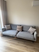 Sofa/kanapa z aksamitu Moby szara WESTWING COLLECTION