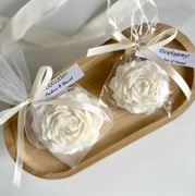 Świeca sojowa na podziękowanie prezent kwiat miś 