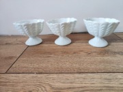 3x Biały puchar pucharek cukiernica mała patera