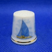 Naparstek Kolekcjonerski Porcelanowy Zapf Germany  - Żaglówki 