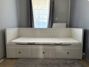 Ikea łóżko leżanka Hemnes z 3 szufladami 2 materacami i pojemnikiem 
