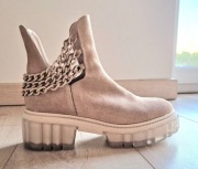 Botki Karino Beż Wel