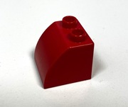 LEGO DUPLO Klocek Czerwony Nachylenie 2 x 2 x 1.5 łukowaty skos
