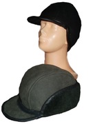 CZAPKA   Z DASZKIEM I ZE SKÓRY OWCZEJ Z OPUSZCZANYM OTOKIEM