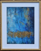 Abstrakcyjny obraz akrylowy w ramie