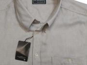 MF Panteon grubsza przyjemna w dotyku koszula beżowa XXL