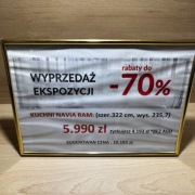 MEBLE KUCHENNE NAVIA RAMKA WYS. 235,7CM BŁĘKITNY MAT/ GRANAROWY