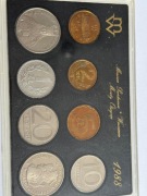Zestaw monet obiegowych PRL wybity stemplem lustrzanym 988r 