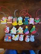 Gipsowe ozdoby świąteczne malowane ręcznie/białe