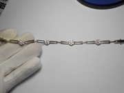 Piękna  Stara Bransoletka  ze srebra, srebro, waga 14,9 g, długość 19 cm   