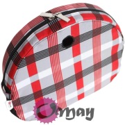 Czarny organizer do Obag MOON LIGHT krata szary czerwony 2 kieszenie OMAY