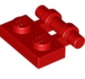 LEGO PLATE 1X2 W. STICK RED 4140585/2540