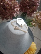 Pozłacana bransoletka Serce Lv