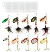 Błystki obrotowe, szczupak, sandacz, okoń, pstrąg, kleń, jaź 10 szt.