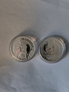 Kookaburra dwie srebrne monety 1 oz + 1oz