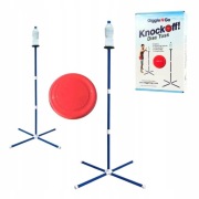 Gra zręcznościowa rzuć frisbee i zbij cel gry ogrodove do celu  