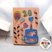 Kartka urodzinowa nr 2 – tort shaker, DJora