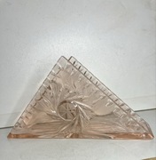 serwetnik szklany rozslinowy rozowy 1224 huta niemen julisz stolle WADY