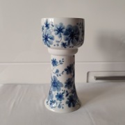 Wazon porcelanowy Wallendorf, biało-kobaltowy