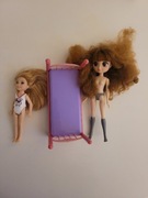 Zestaw lalek mix i łóżeczko dla lalek