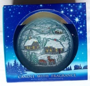 Świeczka dysk, nowa, święta, zapachowa, brokat