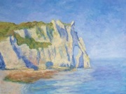 Olej/płótno 60x40. "Étretat"