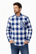Koszula męska Scotch & Soda kratka niebiesko-biała rozmiar L 