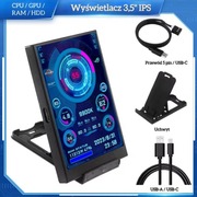 Ekran wyświetlacz 3.5'' IPS USB C Monitor LCD CPU GPU HDD AIDA64