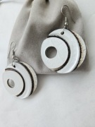 Kolczyki koła masa perłowa kolczyki vintage