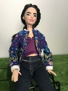 ubranie dla lalki Barbie, 3 części, Kwiat śliwki